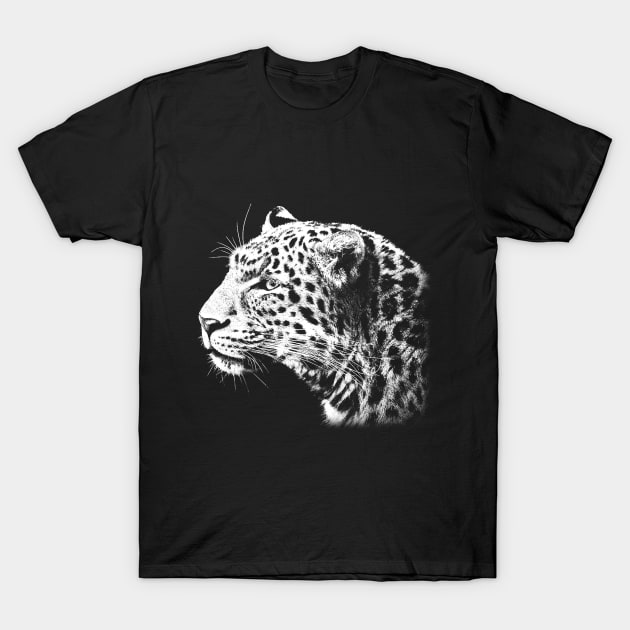 Leopard / Risograph Artwork T-Shirt by Riso Art